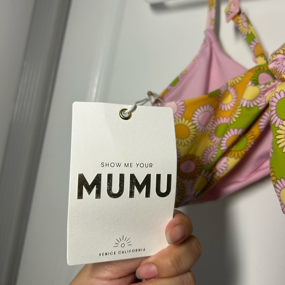 Show Me Your Mumu Del Ray Good Vibes Only Bikini Top Size medium - Picture 8 of 9